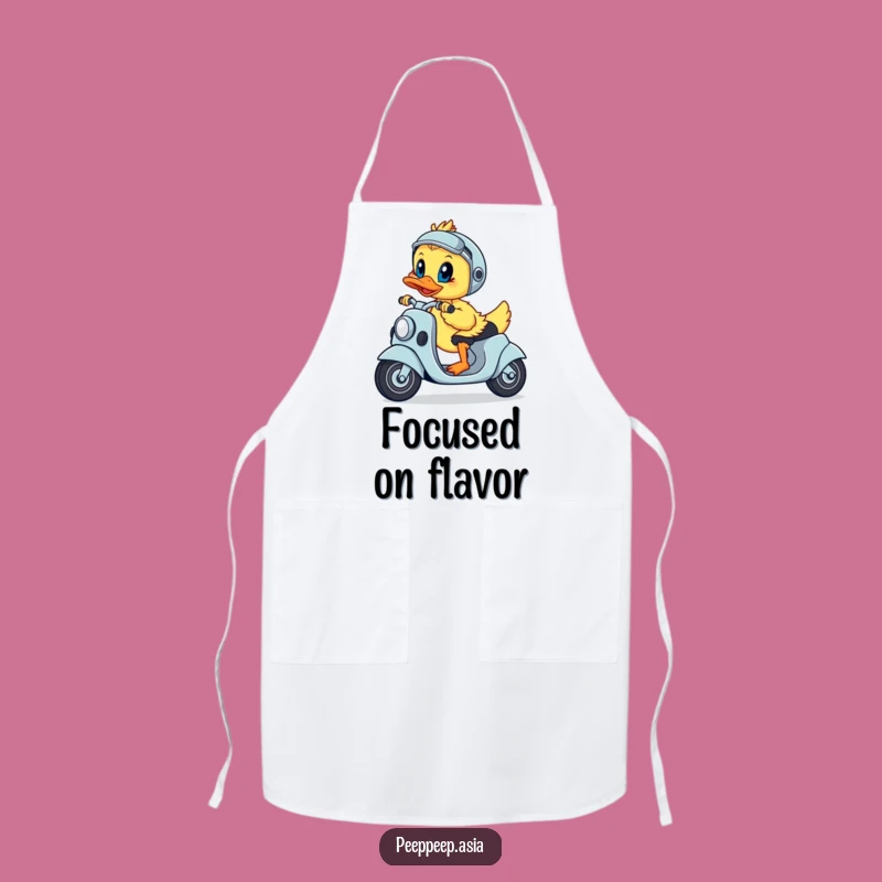 Funny Duckling Scooter Apron - Hilarious Kitchen Wear for Focused Chefs