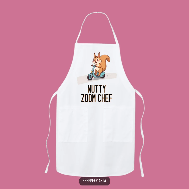 Funny Squirrel Scooter Apron - Hilarious Kitchen Wear for Foodies