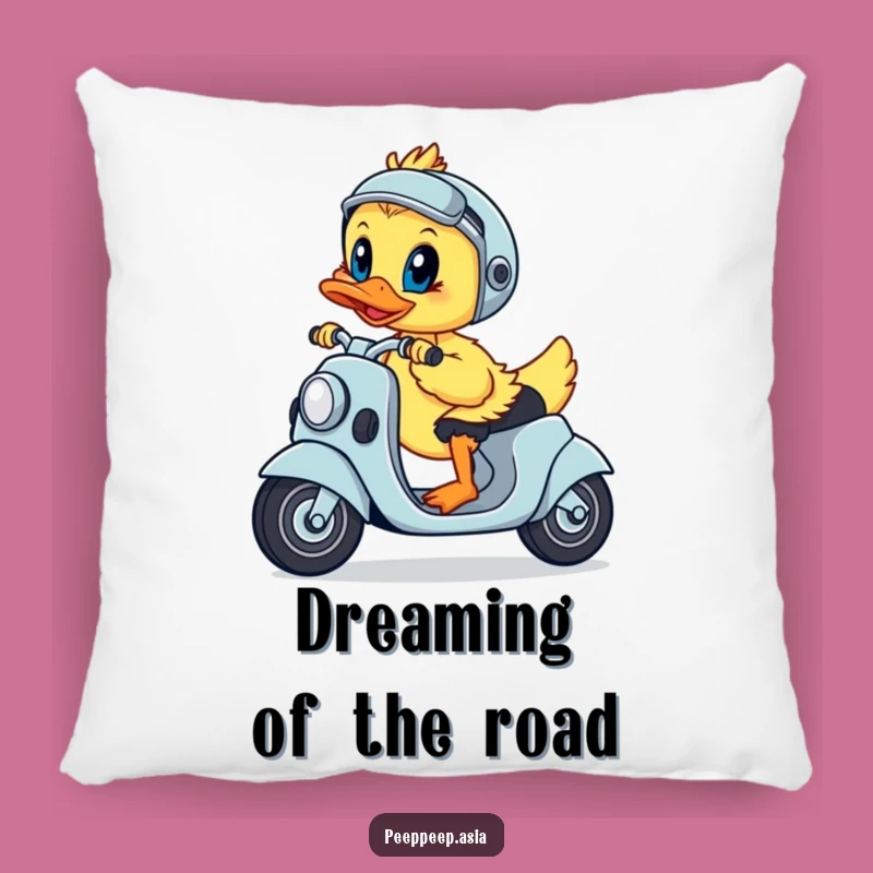 Funny Duckling Scooter Pillow - Comfy Support for Your Determined Dreams