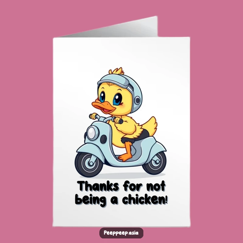 Free Printable Thank You Card: Duckling Scooter Mission Downloadable Gift!
