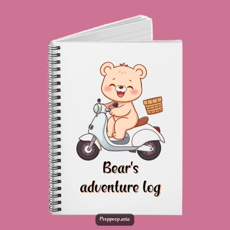 Bear Scooter Notebook: Gleeful Rider, Fun Journal for Adventures