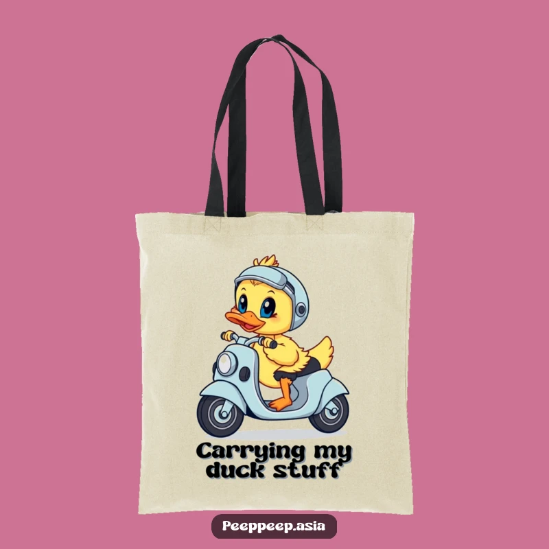 Funny Duckling Scooter Tote Bag - Your Hilarious Go-Getter Accessory