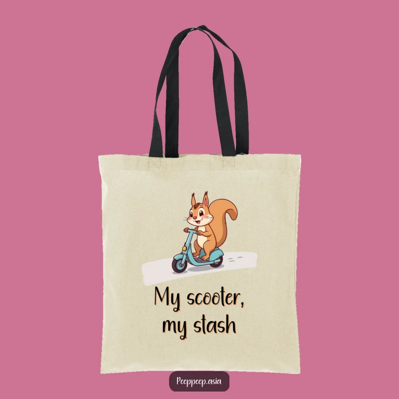 Funny Squirrel Scooter Tote Bag - Your Hilarious Carry-All Solution